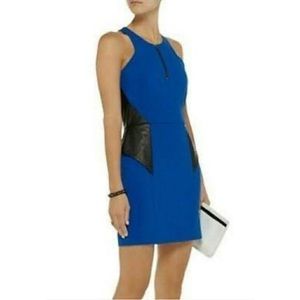Michelle Mason Blue Python Leather Side Dress